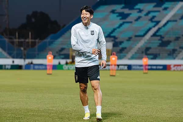 LAFC 소속 손흥민 훈련 사진