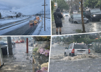 폭우·강풍·눈폭풍 동시 강타 … LA 시간당 1인치 폭우 도로 침수 속출