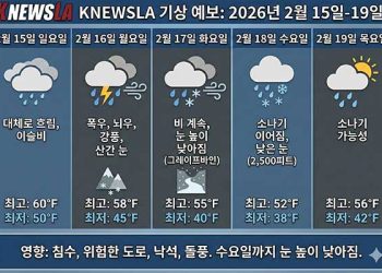 15일부터 강한 비 … 다음 주 5일 연속 폭우·돌풍 동반 겨울폭풍