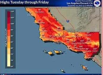 “3월에 100도?” … 본색 드러낸 기록적 폭염, LA 100도 육박