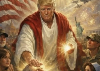 ‘자신을 예수로 묘사한’ 사진 올린 트럼프 … “약물에 취했나”