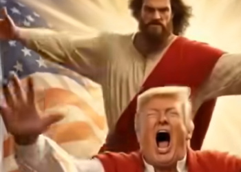 ‘트럼프에 싸대기 날리는 예수 영상’ 확산 … 이란 유포