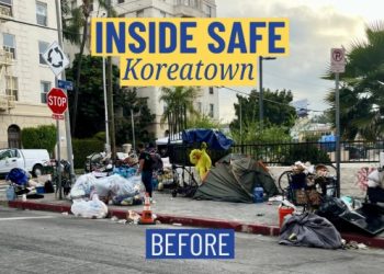 LA시, 한인타운 4가 주향교회 인근 노숙자 텐트촌 철거