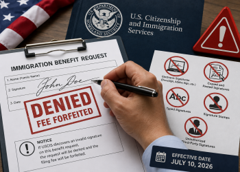7월부터 ‘대리·약식·전자 서명’ 이민서류 즉시 거절 … USCIS 초강수, 수수료 전액몰수