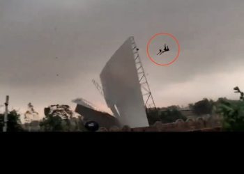 돌풍에 ‘종잇장’처럼 날아갔다 … 극적으로 생존(영상)