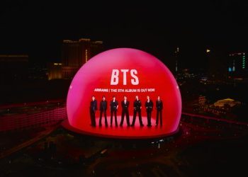 BTS ‘더 시티 아리랑’…붉은빛으로 변신한 라스베가스