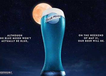 블루문, 31일 ‘블루문’ 맞아 파란 맥주 한정 판매