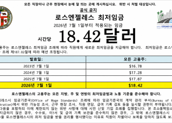 7월 1일부터 최저임금 일제히 인상 … 포스터 반드시 게시해야