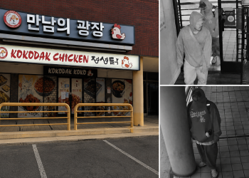 LA 한인타운 8가 한인식당 ‘꼬꼬닭’ 새벽 절도 피해 … 2인조 침입 장면 CCTV 포착
