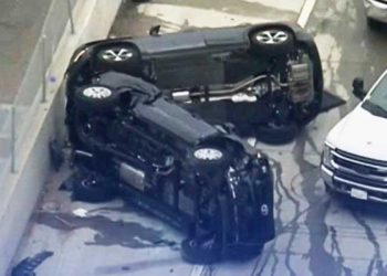 출근길 405 Fwy ‘주차장’ 됐다…차량충돌·전복 차로 폐쇄